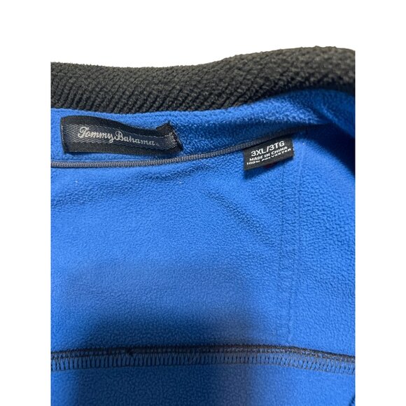 Tommy Bahama Black Button Up Shirt Jacket Shaket Blue Fleece Lining Snaps Sz 3X - Picture 4 of 4